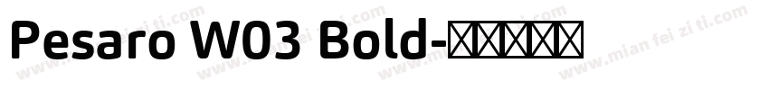 Pesaro W03 Bold字体转换